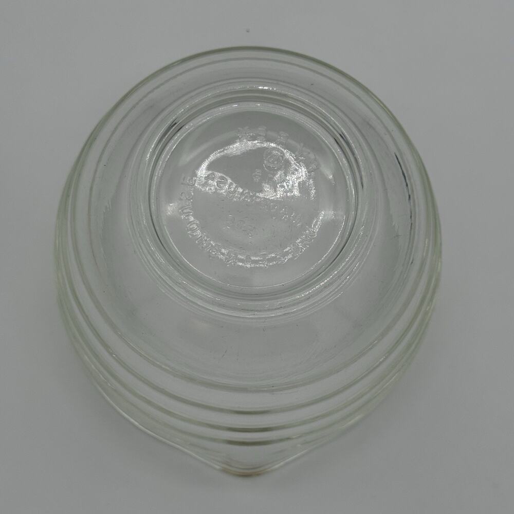 Vintage Pyrex Westinghouse Clear Glass Beehive Ribbed Mixing Bowl Spout 6.5” #16 - Picture 6 of 10